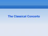 The Classical Concerto