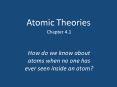 Atomic Theories PowerPoint PPT Presentation