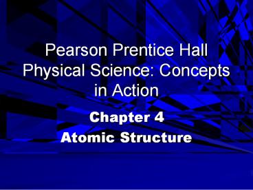 Pearson Prentice Hall Physical Science: Concepts in Action