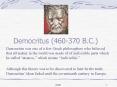 Democritus (460-370 B.C.) PowerPoint PPT Presentation