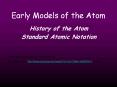 Early Models of the Atom PowerPoint PPT Presentation