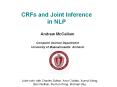 CRFs and Joint Inference in NLP PowerPoint PPT Presentation