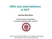 CRFs and Joint Inference in NLP