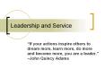 Leadership and Service PowerPoint PPT Presentation