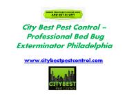 Professional Bed Bug Exterminator - www.citybestpestcontrol.com