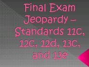 Final Exam Jeopardy 