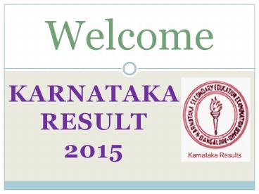 Karnataka Board Result 2015