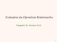 Evaluation des Operations Relationnelles PowerPoint PPT Presentation