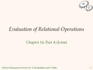 Evaluation of Relational Operations