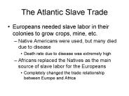 The Atlantic Slave Trade