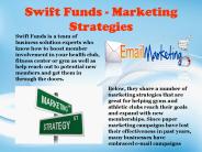 Swift Funds - Marketing Strategies