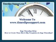 Sage Timeslips Help