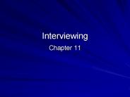 Interviewing