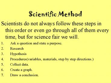Scientific Method