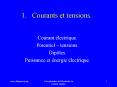 Courants et tensions. PowerPoint PPT Presentation