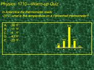 In Antarctica the thermometer reads 