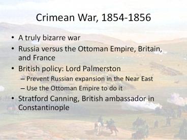 Crimean War, 1854-1856