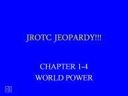 JROTC JEOPARDY!!!