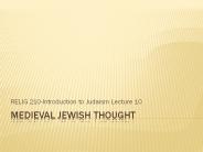 Medieval Jewish Thought