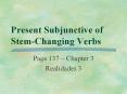 Present Subjunctive of Stem-Changing Verbs PowerPoint PPT Presentation