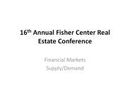 16th Annual Fisher Center Real Estate Conference
