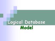 MyAssignmenthelp.net: Logical Database Model Programming.