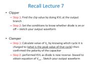 Recall Lecture 7