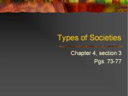Types of Societies