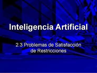 Inteligencia Artificial