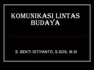 KOMUNIKASI LINTAS BUDAYA