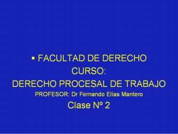 FACULTAD DE DERECHO