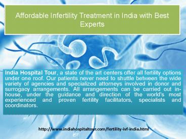 Affordable Infertility Treatment in India with Best Experts