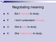 Negotiating meaning