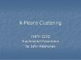K-Means Clustering PowerPoint PPT Presentation