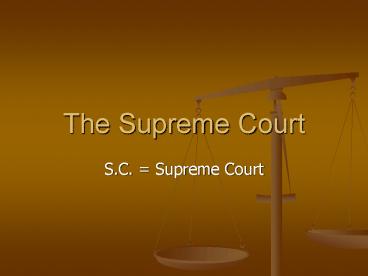 The Supreme Court