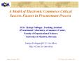 A Model of Electronic Commerce Critical Success Factors in Procurement Process PowerPoint PPT Presentation