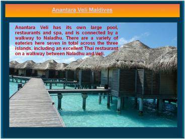 Anantara Veli Maldives