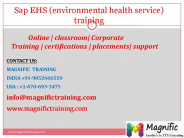 sap ehs online training in pune