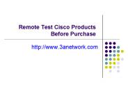 Remote Test Cisco Products Before Purchase