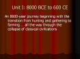 Unit I: 8000 BCE to 600 CE PowerPoint PPT Presentation