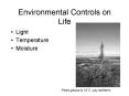 Environmental Controls on Life PowerPoint PPT Presentation
