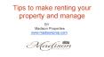 Tips to make renting your property and manage PowerPoint PPT Presentation