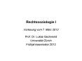 Rechtssoziologie I Vorlesung vom 7. M PowerPoint PPT Presentation