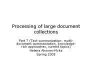 Processing of large document collections