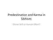 Predestination and Karma in Sikhism: