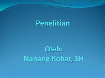 Penelitian