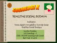 REALITAS SOSIAL BUDAYA