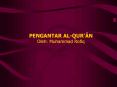 PENGANTAR AL-QUR PowerPoint PPT Presentation