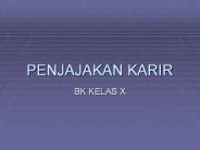 PENJAJAKAN KARIR