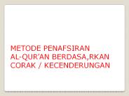 METODE PENAFSIRAN AL-QUR